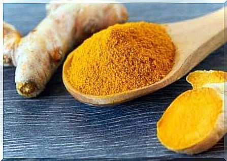 Turmeric powder.