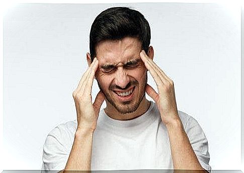 A man having a headache