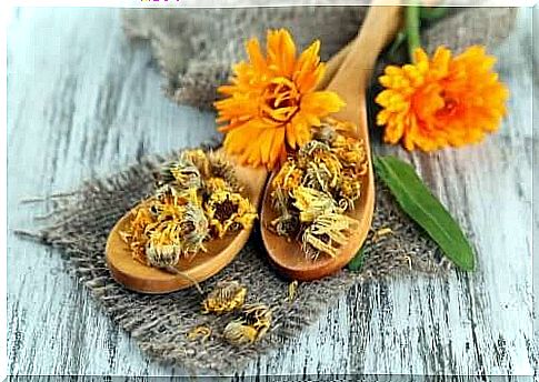 To get rid of heat rash, calendula flowers are effective