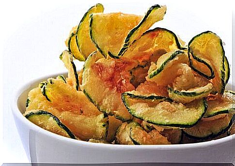 eggplant chips and other vegetables