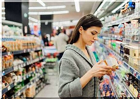 A woman in a supermarket.