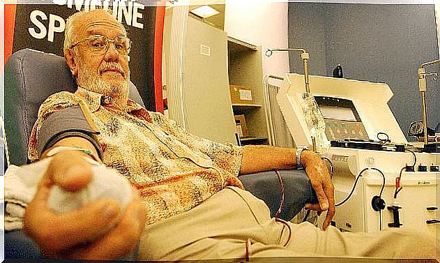 The man who donated blood.